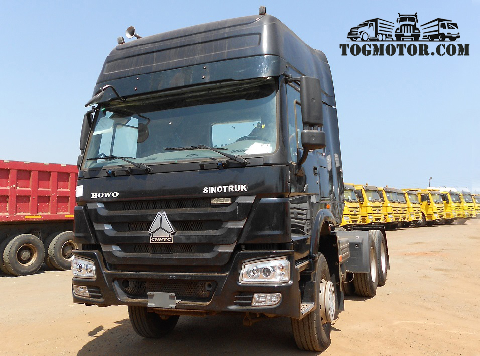 CNHTC Sinotruk HOWO 6X4 371HP Black Tractor Head Truck for Sale from China Manufacturer