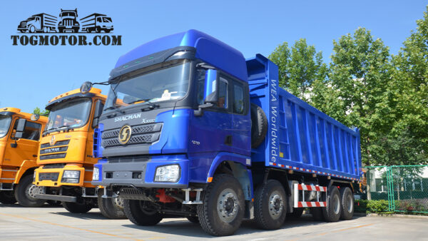 Shacman X3000 420HP Blue 8X4 Heavy Duty Dump Body Trucks for Sale-TogMotor Dealer