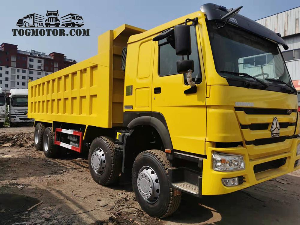 Used Sinotruk Howo 371HP 8X4 Yellow Heavy Duty Dump Trucks Tippers Dumpers on Sale for Africa Mali-TogMotor Dealer
